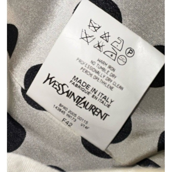 2000s VINTAGE Yves Saint Laurent by Stefano Pilati Polkadot Jacket Y2K RUNWAY 42 - Picture 3 of 7